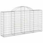 Arched Gabion Baskets 14 pcs 200x30x100/120 cm Galvanised Iron 3146122