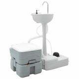 Camping Toilet Set 2 pcs Grey 50.5 x 33 x 103 cm 42001431