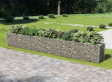 143566 Gabion Raised Bed Galvanised Steel 540x50x100 cm