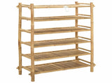 Shoe Rack with Shelf Natural 6-tier Bamboo 42028051