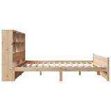 Bookcase Bed without Mattress 120x190 cm Small Double Solid Wood Pine 3322459