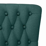 Slipper Chair Dark Green 56.5 x 70 x 110 cm Fabric 42020682