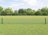 Welded Wire Fence with Post 10 x 0.4 m PVC-Coated Steel Green 3336428