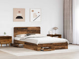 Bed Frame with Headboard Old Wood 120 x 200 cm Engineered Wood 3412808