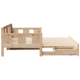 Daybed with Trundle and Drawers without Mattress 90x190 cm Single 3302229