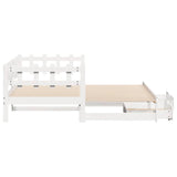 Daybed with Trundle and Drawers without Mattress White 80x200 cm 3302250