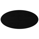 Table Top Dark Brown 100x50x2 cm Solid Wood Oak Oval 4009054
