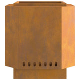 Smokeless Fire Pit Rusty 48 x 48 x 51 cm Weathering Steel 858977