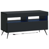 5 Piece LED TV Cabinet Black Engineered Wood 3416919
