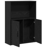 Bookcase Black Oak 60x24x85 cm Engineered Wood 860410