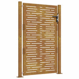 Garden Gate 100x125 cm Corten Steel Square Design 153198