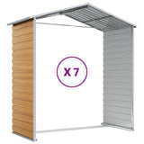 Garden Shed Light brown Galvanised steel Large Garden Shed 3188281