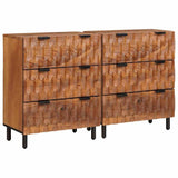 Sideboard 2 pcs Acacia Brown Finish 60 x 33 x 75 cm 3310034