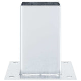 Post Bases Square 12 pcs Silver 91x91 mm Galvanised Steel 42000011