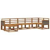 Outdoor Sofa Set 7 pcs Natural Solid Acacia Wood 3385385