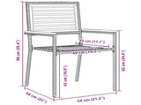 Garden Dining Set 7 pcs Black Solid Acacia Wood 3365466