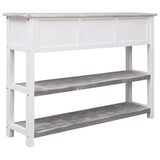Sideboard Antique Grey 108x30x76 cm Solid Paulownia Wood 338543