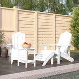 Garden Chair White HDPE Standard Detachable Adirondack Chair 3095712