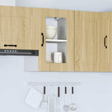 Kitchen Wall Cabinet with Glass Door Kalmar Sonoma Oak Engineered Wood 853530
