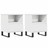 Bedside Cabinets 2 pcs White 40x35x50 cm Engineered Wood 830637