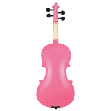New 4/4 Acoustic Violin Case Bow Rosin Pink 21037626