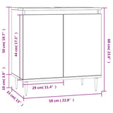 Bathroom Cabinet Grey Sonoma 58x33x60 cm Engineered Wood 831578