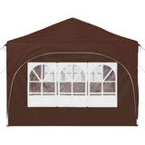 Pop-up Party Tent 575 x 288 x 245 cm Brown Oxford Fabric 42019907