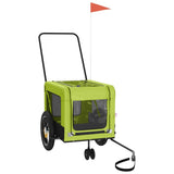 Pet Bike Trailer Green and Black Oxford Fabric and Iron 93934