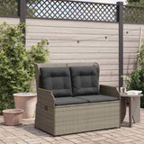 Garden Bench Grey Poly Rattan 3394460
