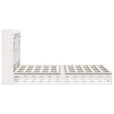 Bookcase Bed without Mattress White 140x190 cm Solid Wood Pine 3323987