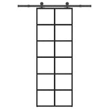 Sliding Door with Hardware Set 76x205 cm ESG Glass&Aluminium 3332839