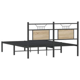 Bed Frame without Mattress Sonoma Oak 140x200 cm Engineered Wood 4106793