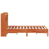 Bookcase Bed without Mattress Wax Brown 135x190 cm Double Solid Wood Pine 3322926
