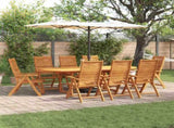 Garden Dining Set Folding 9 pcs Brown Solid Acacia Wood 3375723