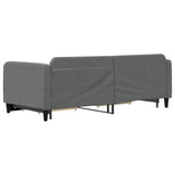 Daybed with Trundle&Drawers without Mattress Dark Grey 90x190 cm Single 3196890