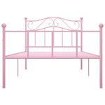 ZNTS 284537 Bed Frame without Mattress Pink Metal 90x200 cm