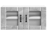 Wall Glass Cabinet LUCCA 2 pcs Concrete Grey 60 x 31 x 40 cm 884972