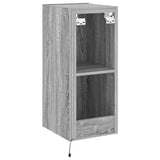 TV Wall Cabinet with LED Lights Grey Sonoma 30.5x35x70 cm 837242
