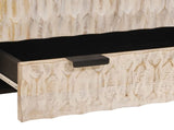Highboard White Wash Finish 60 x 33 x 100 cm Solid Mango Wood 4017894