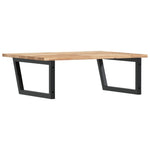 Basin Shelf Wall Mounted Steel and Solid Wood Acacia 3302895