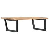 Basin Shelf Wall Mounted Steel and Solid Wood Acacia 3302895