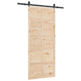 Sliding Door Natural 80 x 208 cm Solid Pine Wood 3445624