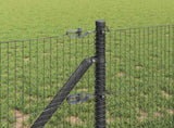 Welded Wire Fence Ground Fix 10 x 0.5 m PVC-Coated Steel Grey 3351798