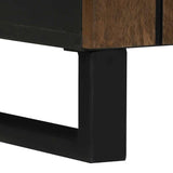 Bathroom Cabinet Set 2 pcs Walnut Brown Solid Mango Wood 3310054