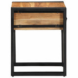End Table Brown and Black 40 x 40 x 50 cm Solid Acacia Wood 4016714
