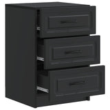Bedside Cabinet Black 43 x 41 x 63.5 cm Engineered Wood 895706