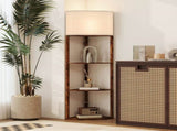 Corner Floor Light, with Shelves - Wood-Effect T3398P425160