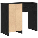 Desk with Drawer Black Oak 90 x 37.5 x 75 cm Engineered Wood 869491
