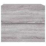 Wall-mounted Bedside Cabinet with LED Lights Grey Sonoma 836822