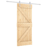 Sliding Door with Hardware Set 85x210 cm Solid Wood Pine 3203021